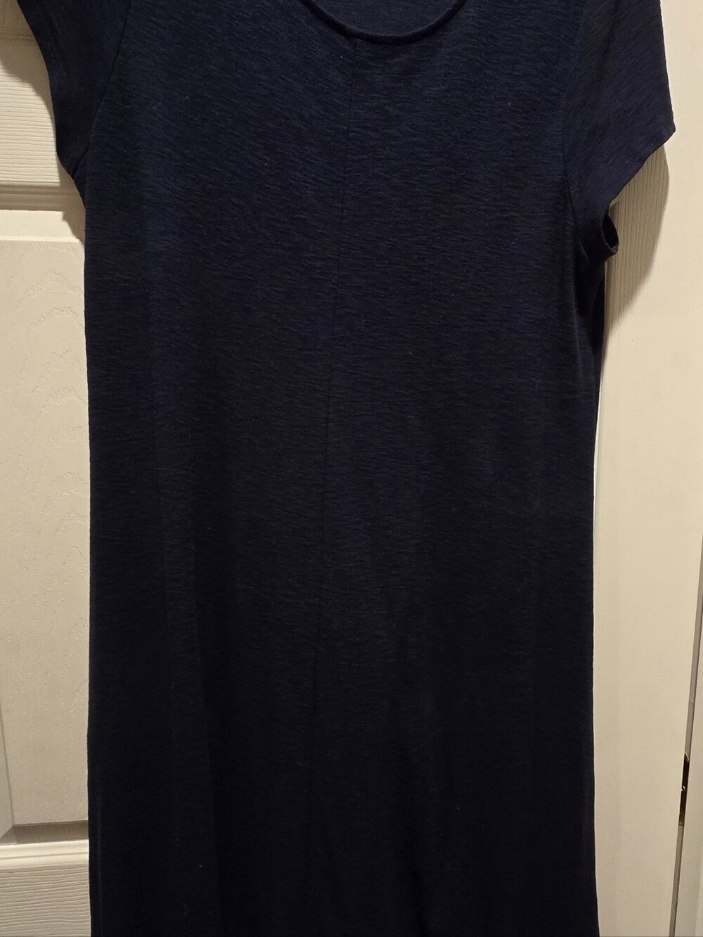 Chico's Navy Short-Sleeve Midi Dress